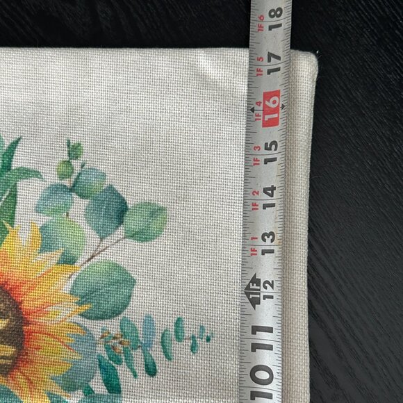 Fall Pillow Covers 18x18 (approximately) - Set of 4 Farmhouse - Home Sunflowers - Picture 6 of 9